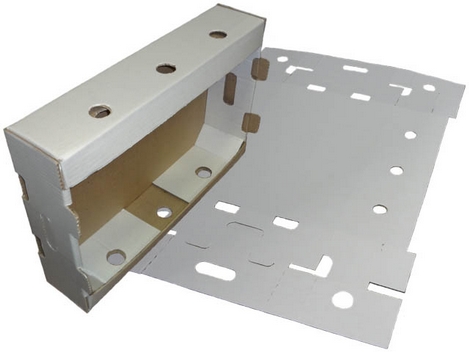 Гофролоток сложной высечки 550х370х115 мм овощной